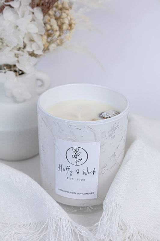 White Marble Standard Candle